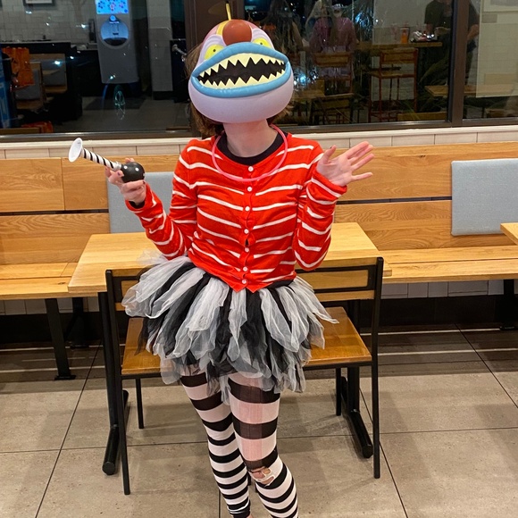 Black and White Striped Clown Costume Tutu Skirt - Picture 4 of 4